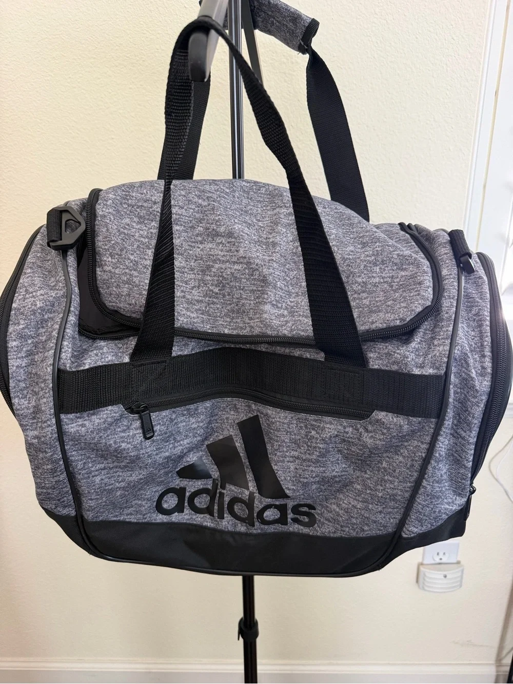 adidas Gray and Black Men’s Duffel Bag